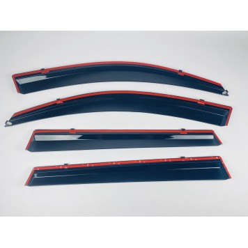 Дефлектори вікон Toyota RAV-4 2006-2013 з нерж. хром полоскою-6